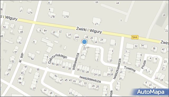 Przasnysz, Witkiewicza Stanisława Ignacego, 11, mapa Przasnysz