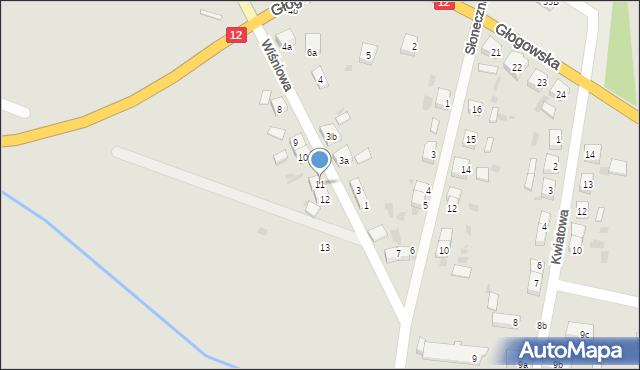 Przemków, Wiśniowa, 11, mapa Przemków