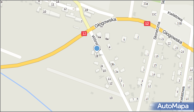 Przemków, Wiśniowa, 8, mapa Przemków