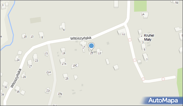 Przemyśl, Witoszyńska, 15, mapa Przemyśla