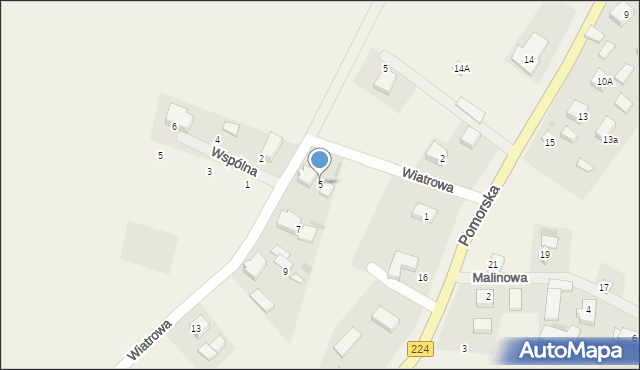 Przetoczyno, Wiatrowa, 5, mapa Przetoczyno