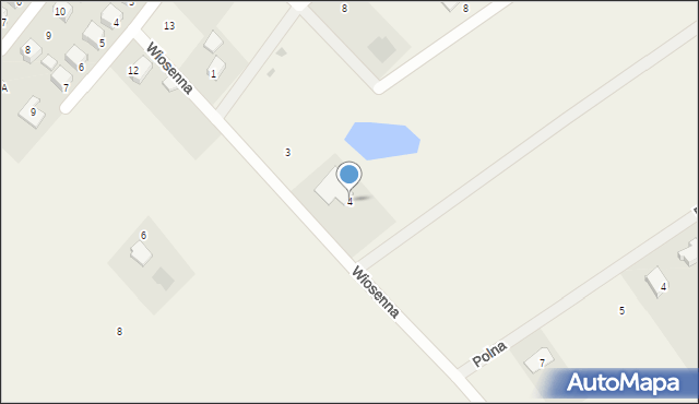 Przybiernów, Wiosenna, 4, mapa Przybiernów