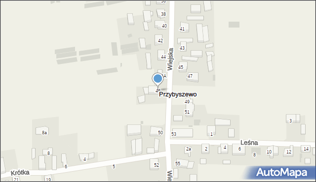 Przybyszewo, Wiejska, 46, mapa Przybyszewo