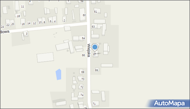 Przybyszewo, Wiejska, 67, mapa Przybyszewo