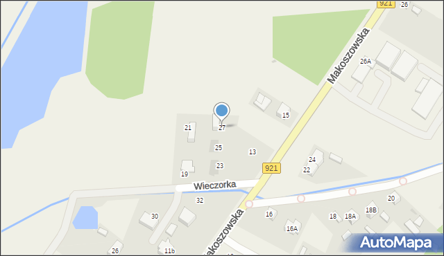 Przyszowice, Wieczorka, 27, mapa Przyszowice