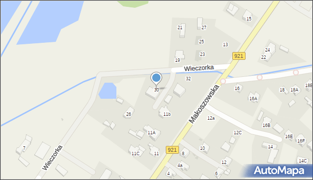 Przyszowice, Wieczorka, 30, mapa Przyszowice