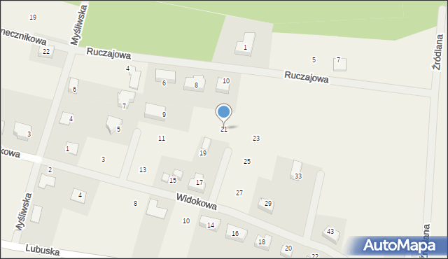 Przytok, Widokowa, 21, mapa Przytok