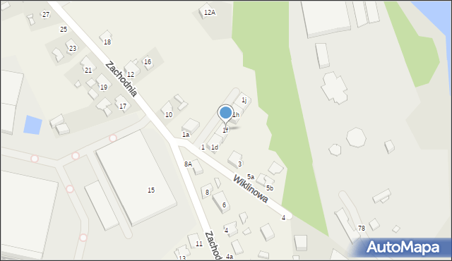 Psarskie, Wiklinowa, 1f, mapa Psarskie