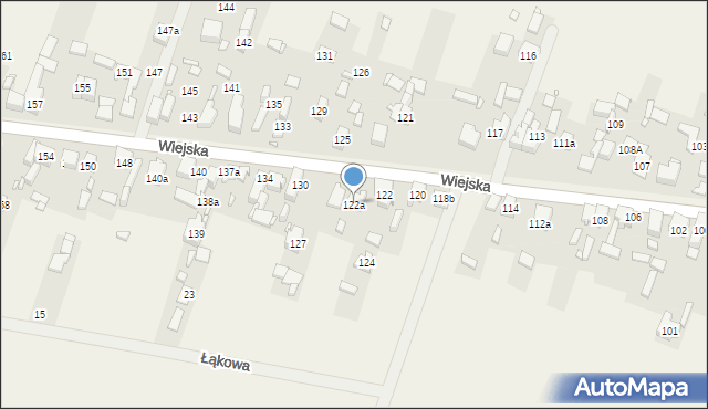 Psary, Wiejska, 122a, mapa Psary