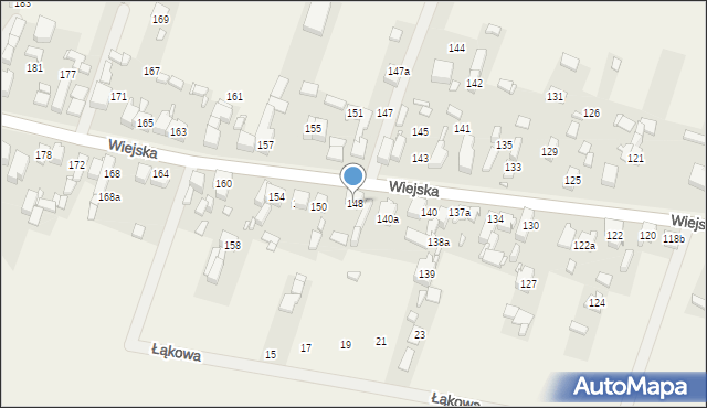 Psary, Wiejska, 148, mapa Psary