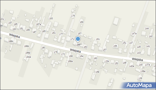 Psary, Wiejska, 165, mapa Psary