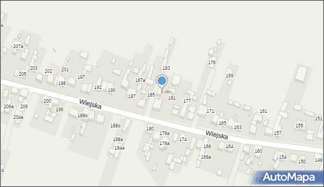 Psary, Wiejska, 182, mapa Psary