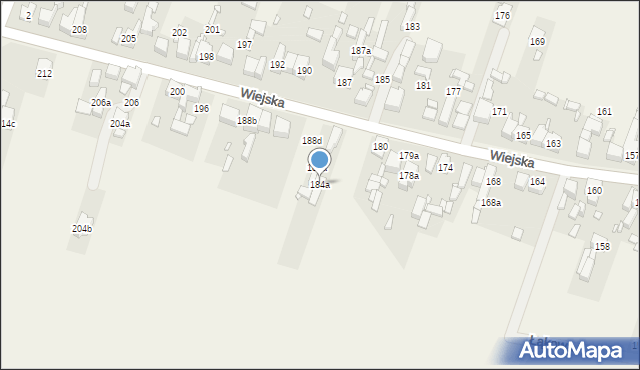 Psary, Wiejska, 184a, mapa Psary