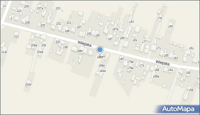 Psary, Wiejska, 188d, mapa Psary