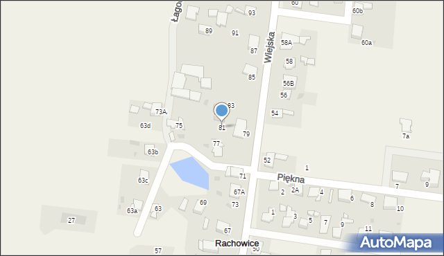 Rachowice, Wiejska, 81, mapa Rachowice