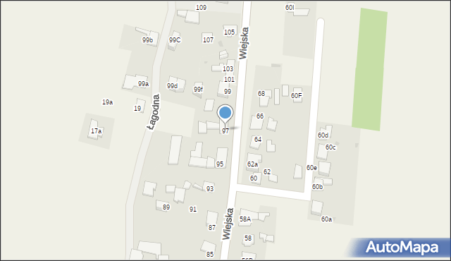 Rachowice, Wiejska, 97, mapa Rachowice