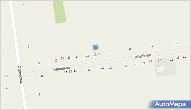 Raciążek, Wiśniowa, 20, mapa Raciążek