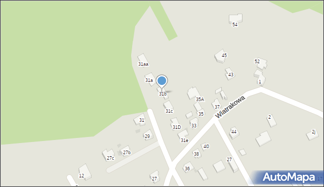 Racibórz, Wiatrakowa, 31b, mapa Racibórz