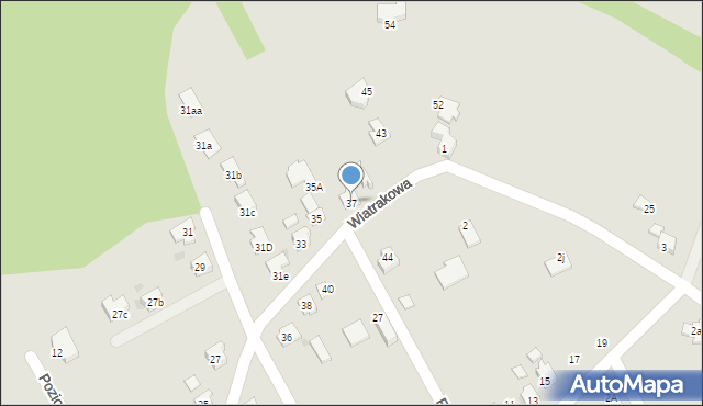 Racibórz, Wiatrakowa, 37, mapa Racibórz