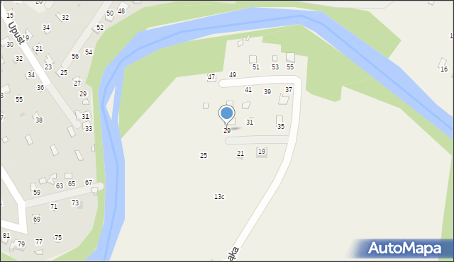 Radawa, Wielka Łąka, 29, mapa Radawa