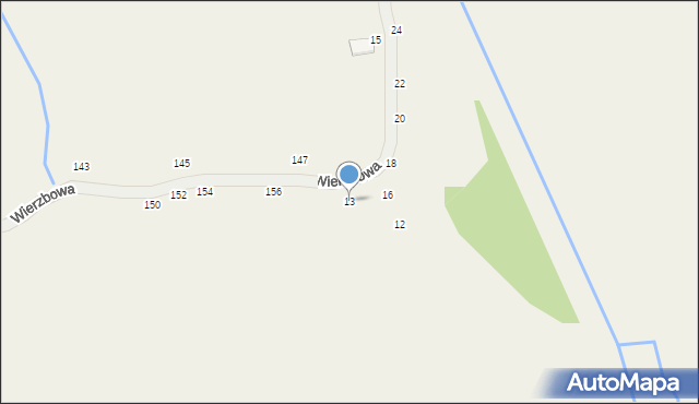 Radgoszcz, Wierzbowa, 13, mapa Radgoszcz