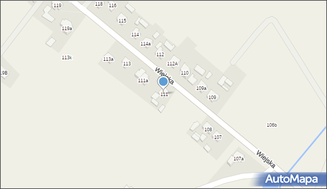 Radłów, Wiejska, 111, mapa Radłów