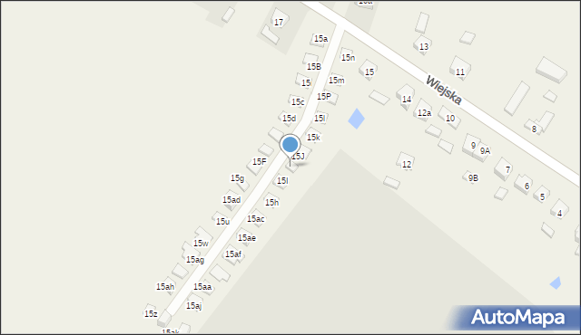 Radłów, Wiejska, 15t, mapa Radłów