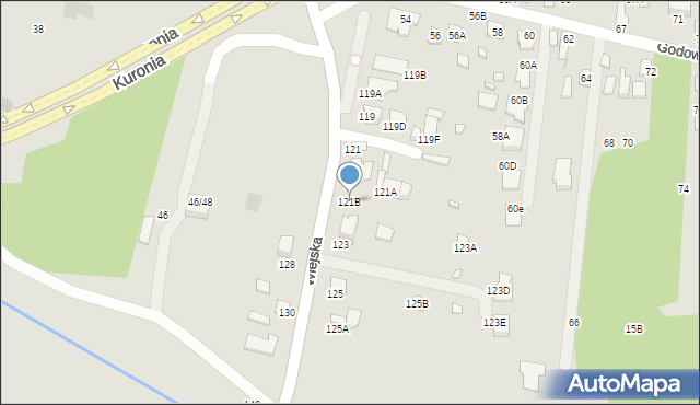 Radom, Wiejska, 121B, mapa Radomia