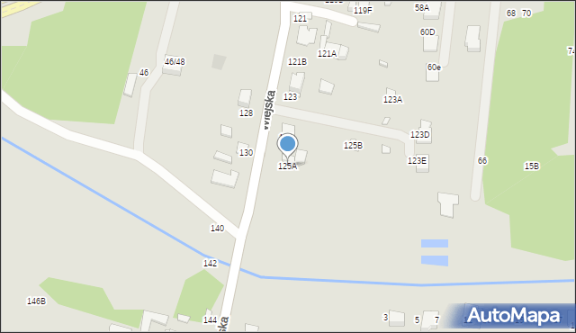 Radom, Wiejska, 125A, mapa Radomia
