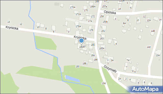 Radom, Wiejska, 182A, mapa Radomia