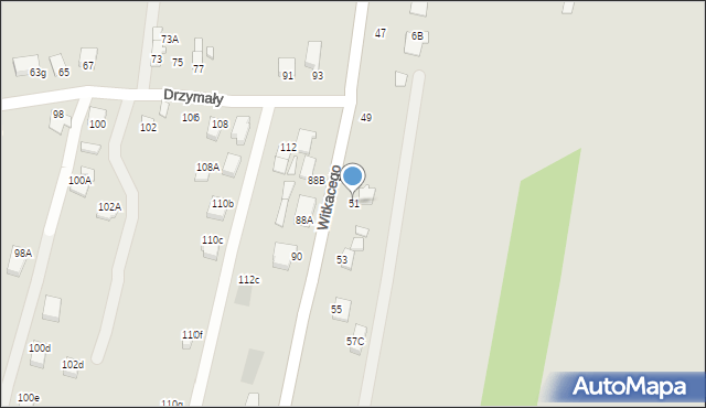 Radom, Witkacego Stanisława, 51, mapa Radomia