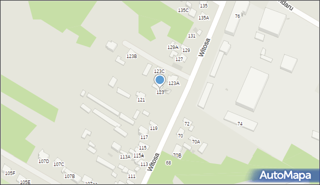 Radom, Witosa Wincentego, 123, mapa Radomia