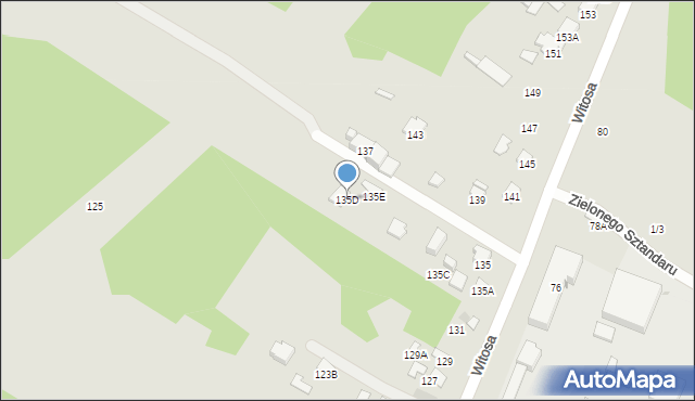 Radom, Witosa Wincentego, 135D, mapa Radomia