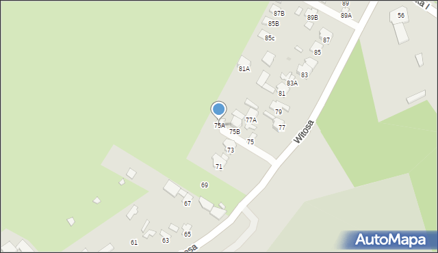 Radom, Witosa Wincentego, 75A, mapa Radomia