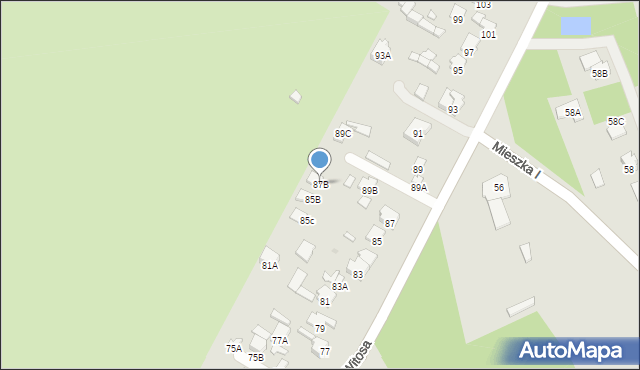 Radom, Witosa Wincentego, 87B, mapa Radomia