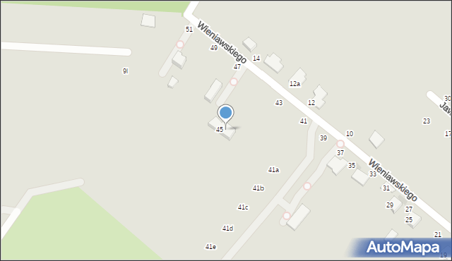 Radomsko, Wieniawskiego Henryka, 45-47, mapa Radomsko