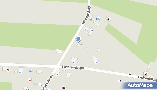 Radomsko, Wieniawskiego Henryka, 54, mapa Radomsko