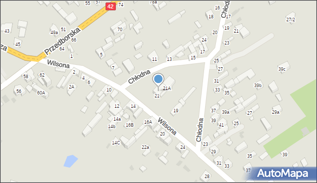 Radomsko, Wilsona Thomasa Woodrowa, 11, mapa Radomsko