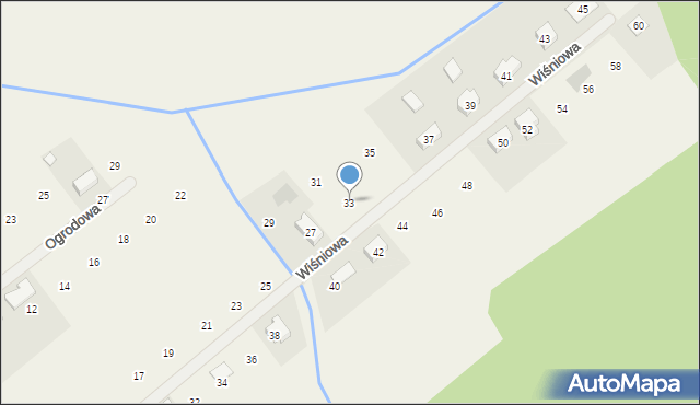 Radzewice, Wiśniowa, 33, mapa Radzewice