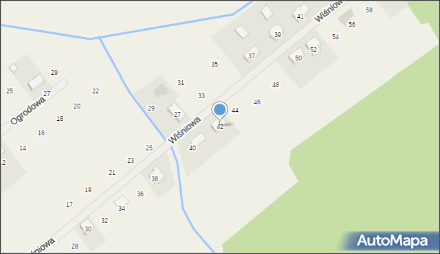 Radzewice, Wiśniowa, 42, mapa Radzewice