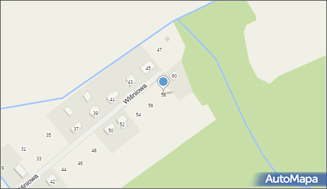 Radzewice, Wiśniowa, 58, mapa Radzewice