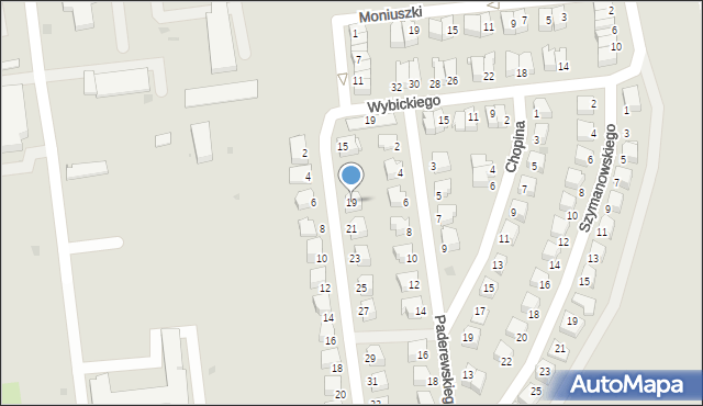 Radzyń Podlaski, Wieniawskiego, 19, mapa Radzyń Podlaski