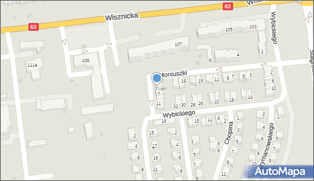 Radzyń Podlaski, Wieniawskiego, 5, mapa Radzyń Podlaski