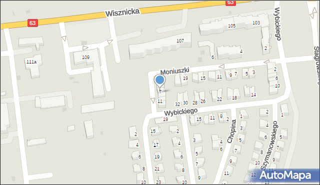 Radzyń Podlaski, Wieniawskiego, 7, mapa Radzyń Podlaski
