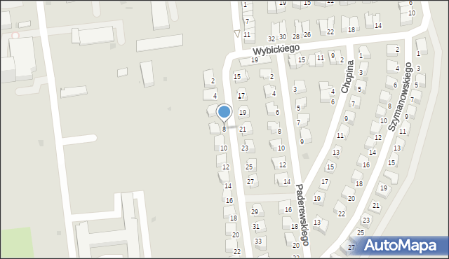 Radzyń Podlaski, Wieniawskiego, 8, mapa Radzyń Podlaski