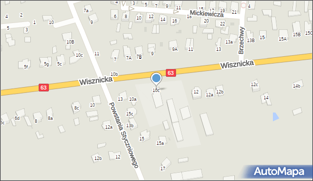 Radzyń Podlaski, Wisznicka, 10c, mapa Radzyń Podlaski