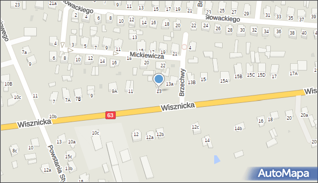 Radzyń Podlaski, Wisznicka, 13, mapa Radzyń Podlaski