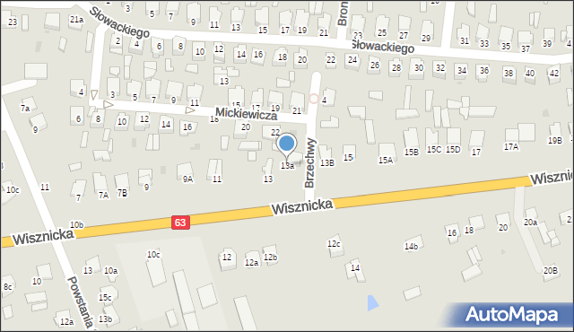 Radzyń Podlaski, Wisznicka, 13a, mapa Radzyń Podlaski