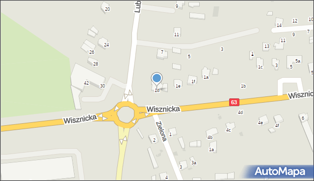 Radzyń Podlaski, Wisznicka, 1d, mapa Radzyń Podlaski