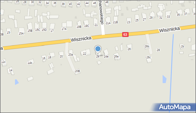 Radzyń Podlaski, Wisznicka, 24, mapa Radzyń Podlaski